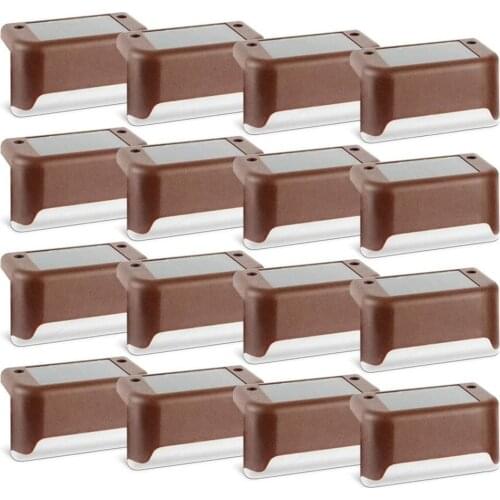 Solar Deck Lights LED Solar Lights Outdoor Waterproof Solar Fence Lamp for Garden Pathway Yard Patio Stairs Step Landscape