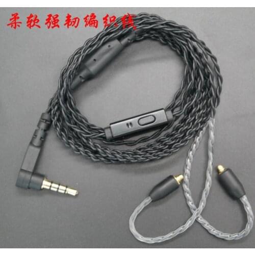 DIY earphone wire mmcx se535 ue900 universal mic soft wire