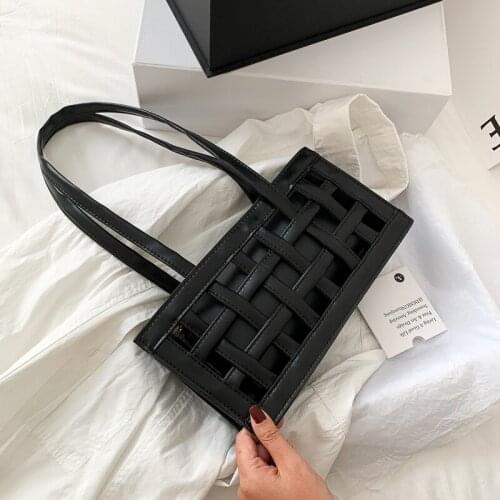Waffle PU Leather Shoulder Bags for Women 2021 Small Handbags Female Candy Color Hand Bag Lady Travel Fashion Handbag