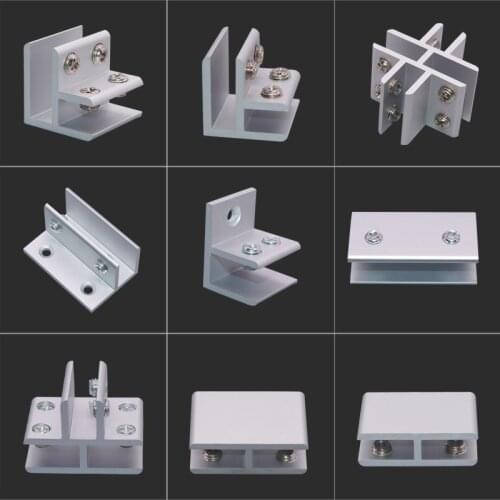 BRAND NEW 10PCS Aluminum Alloy Multi-functional Glass Clamps Clips Glass Board Frame Connectors Screen Partition No Drilling