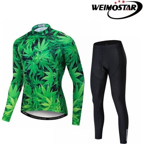 2019 Weimostar Men Cycling Jersey Clothing Men Mtb Bicycle Jersey Sets Long Sleeve Breathable Outdoor Quick Dry Bike Jersey