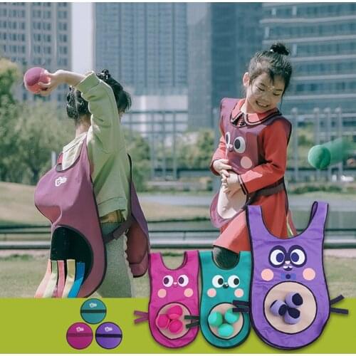 3 Pcs Dodge Ball Suit Sticky Ball Clothes Vest Parent-child Interaction Throw Sticky Target Game Props Fun Game