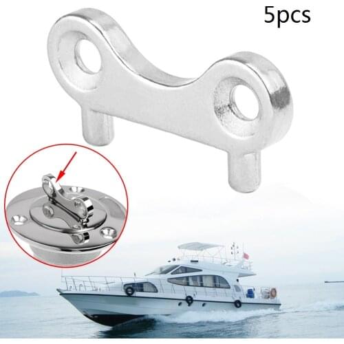 5PCS 316 Stainless Steel Fuel Gas Water Waste Tank Deck Fill Filler Spare Cap Key Replace Plate Tool For Boat Marine Accessories