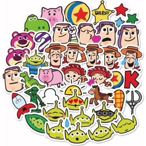 80PCS Sticker Forky Woody Alien Buzz Lightyear Waterproof Stickers Phone Book refrigerator Laptop Stickers