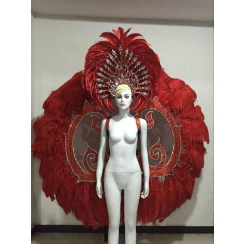 Latin dance Samba accessories Fashion exquisite headdress feathers Delicate dance shows accessories Samba clothing