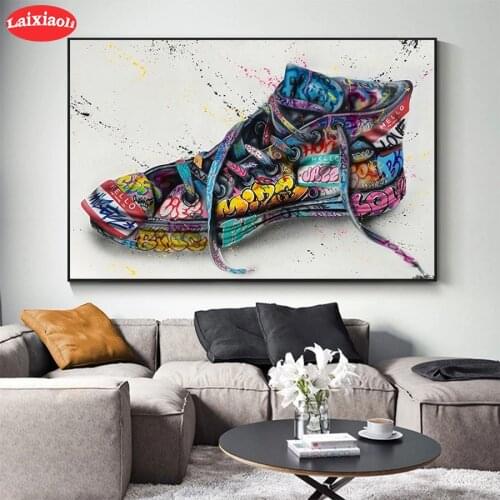 DIY Diamond Painting Modern graffiti shoe art Full Square Diamond Embroidery sale Cross Stitch sets Mosaic Handmade Gift