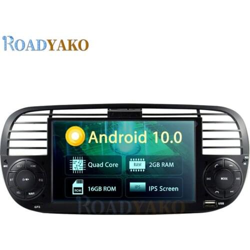 Android 10.0 Car Multimedia For Fiat 500 2007-2014 Auto Radio GPS Navigation DVD Player Stereo Audio Head unit Autoradio
