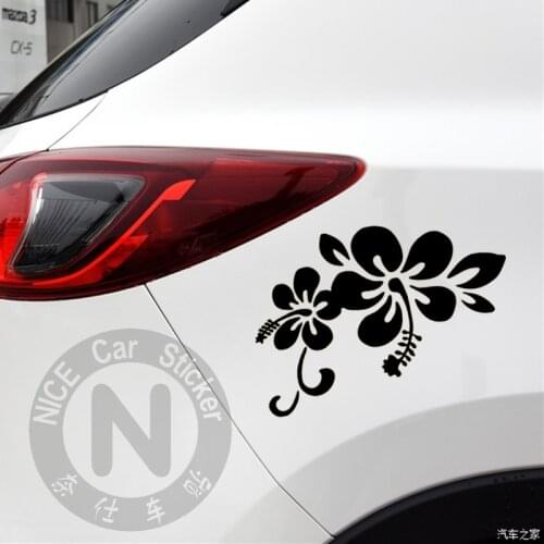 Car Stickers Flowers Beautiful Creative Decals Auto Tuning Styling Waterproof 16*10cm 25*17cm Pair D10