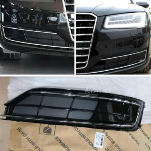 Auto Front Left Right Bumper Fog Light Lamp Grill Cover for Audi A8 2015 2016 2017