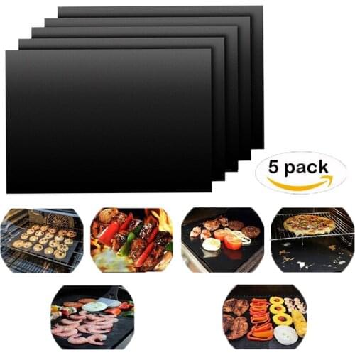 Portable BBQ Grill Mat Non-Stick Reusable Grill Mats For Outdoor Camping Heat Resistance Barbecue Pad Home Barbecue Accessories