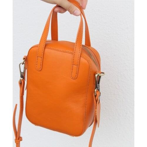 Retro Box Small Square Bag Women Genuine Leather Handbags Designer Bags Cowhide Shoulder Crossbody Bags For Ladies Luxury Purses