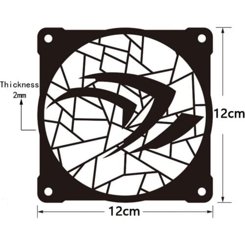 MOD DIY 12cm X 12cm Metal Fan Cover Radiator Decorative Cover Water Cooling Accessories Liquid Cooler System use for 12cm Fans