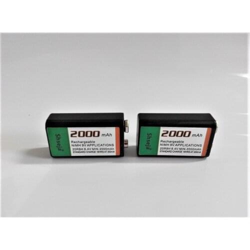 Powerful 9v 2000mAh Ni-MH Rechargeable Battery 9v battery charger