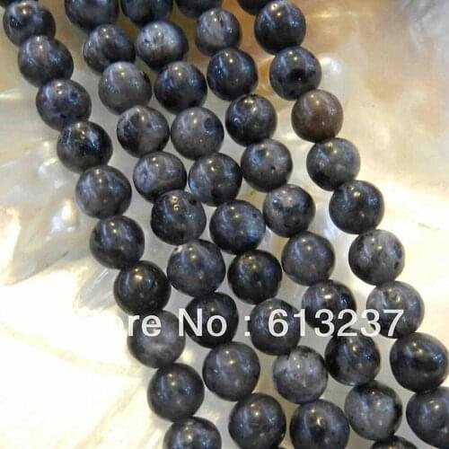 Natural India Black Gray Labradorite Stone 4 6 8 10 12 14mm Trendy Round Loose Beads Jewelry Making 15inch/Strand MY4298