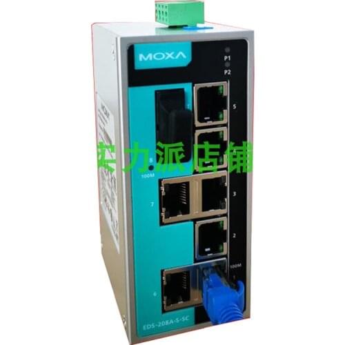 New Original Spot Photo For MOXA EDS-208A-S-SC-T 1 Optical 7 Electric Multi-mode Wide Temperature Industrial Ethernet Switch