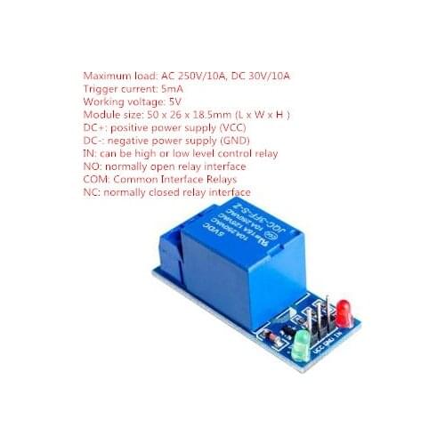 1PCS 5V 1 One Channel Relay Module Low Level for SCM Household Appliance Control for arduino DIY Kit