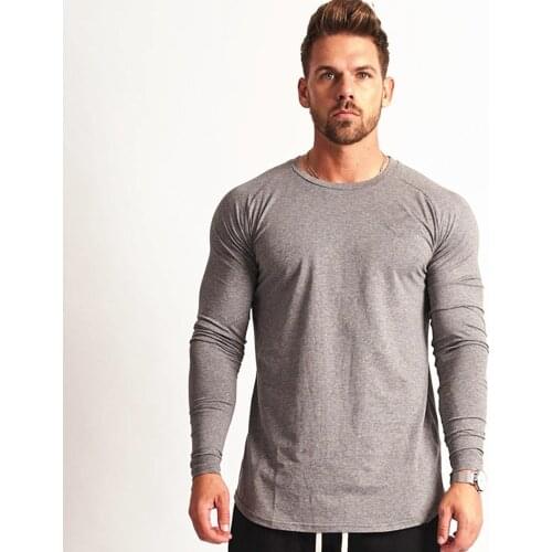 Solid Color Fitness T-shirt Men Casual Cotton t shirt Male Gym Bodybuilding Workout Skinny Tee shirt Tops Running Sport Clothing