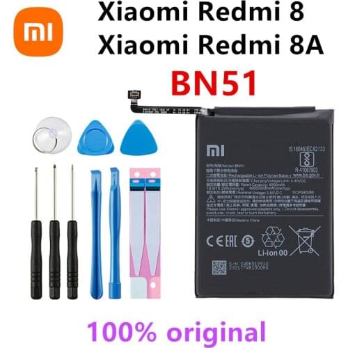 Xiao mi 100% Orginal BN51 5000mAh Battery For Xiaomi Redmi 8 Redmi 8A Redmi8 High Quality Phone Replacement Batteries +Tools