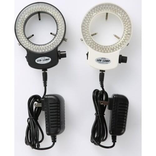 Adjustable 144 LED Ring Light illuminator Lamp For Industry Stereo Trinocular Microscope Video Camera Lens Magnifier 110V 220V