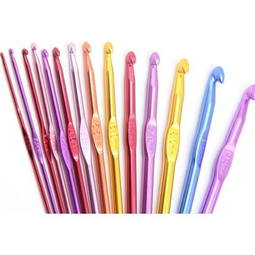 Hand Made Wool Crochet Metal Sweater Knitting Tool DIY Seven Coloralumina