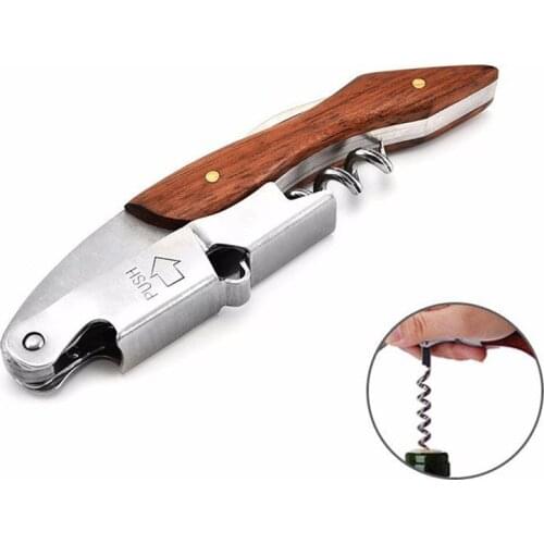 Wine Opener, Professional Waiters Corkscrew, Bottle Opener and Foil Cutter for Wine Lovers