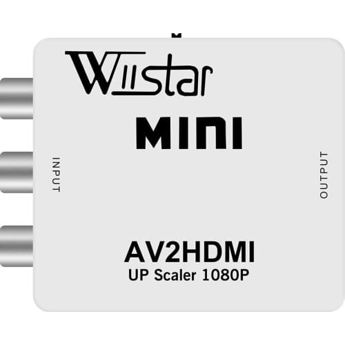 Wiistar Mini AV2HDMI Upscaler 1080P PS 2 DV Adpter AV RCA to HDMI-compatible VIDEO CONVERTER ADAPTER