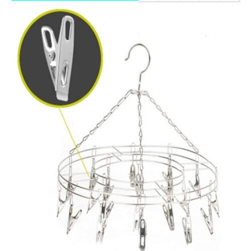 20 Peg Swivel Metal Round Sock Underwear Clothes Airer Outdoor Dryer Laundry Hanger