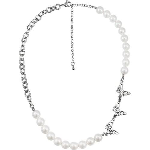 2021 Fashion All-Match Simple Creative Personality Necklace Butterfly Chain Necklace Unisex Chain Pendant Necklace