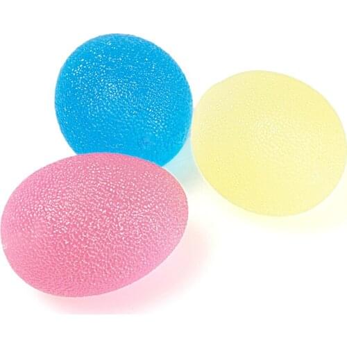 3 PCS Finger and Grip Strengthening Therapy Stress Balls,3 Colors Resistance Squeeze Eggs,Home Exercise Kits Hand Exercise Balls