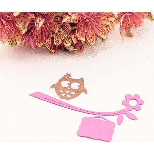 9.5x6.3cm Cutting dies Owl branch metal crafts paper die-cutting /DIY embossing Easter and New Year Scrapbooking