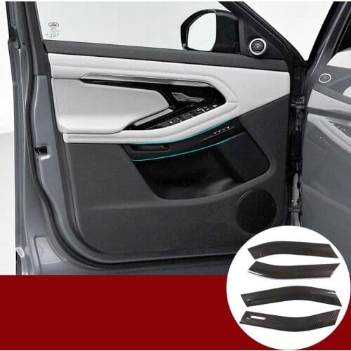 Car Interior Accessories For Range Rover Evoque（L551）2019-2020 ABS plastic Silver/Carbon Fiber Interior Door Decoration Trim