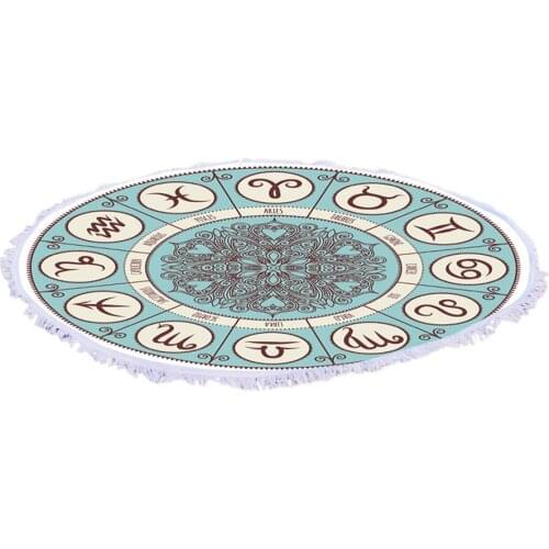 Quick-dry Round Colorful Beach Towel with Tassel and Multiple Patterns can CSV