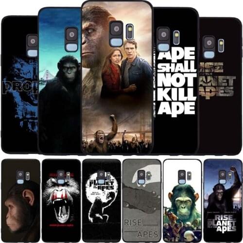 Rise of the Apes black Soft phone Case For Samsung S20 S10 S9 S8 S7 edge Plus Lite Note 8 9 10 A6 A7 A8 A9 2018 Cover