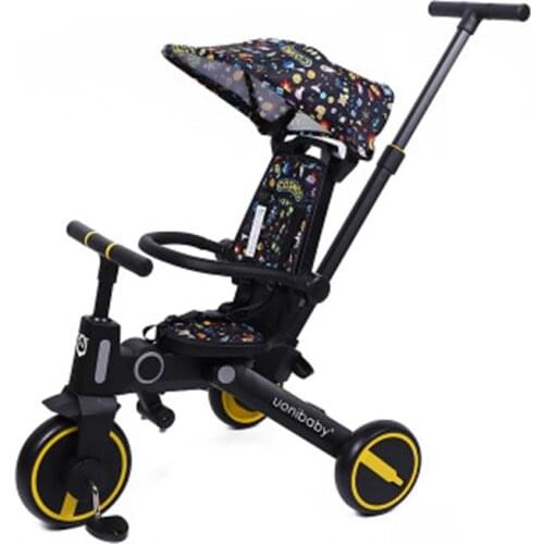 7 in 1 childrens tricycle foldable light stroller can be reversible Child Car Two Way Carriage Gifts for 1-7 years old
