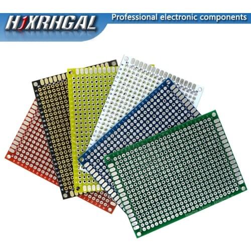 1pcs/lot PCB Double-Sided Protoboard Breadboard Universal Board 5*7mm 5x7mm Red White Blue Green Black Yellow