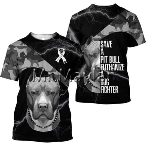 Cute Pit Bull Dog 3D Printed Animal Graphic T-shirts for Men/women New Design Streetwear Tshirt Oversized 5XL 6XL Boy Clothes