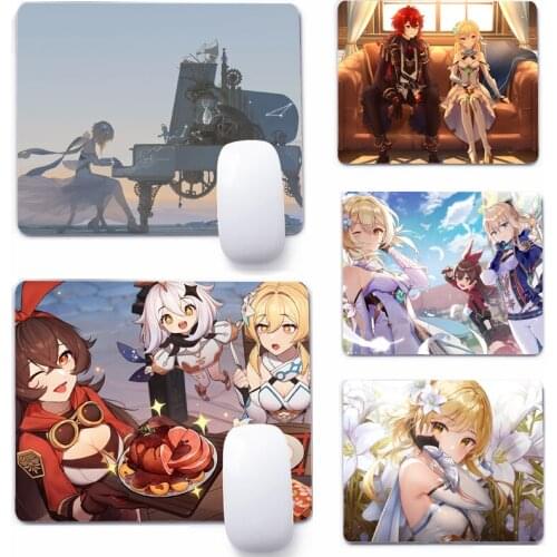 Lumine Genshin Impact 22x18cm Mouse Pad Computer Small Mouse Non-slip Pad Desktop Keyboard Pad Office Mouse Mat