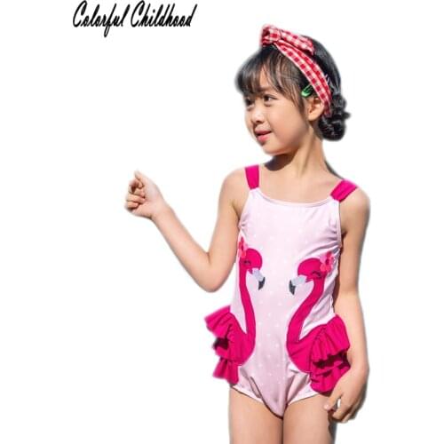 Girls Swimwear Toddler Girl Swimsuit Outfits Kids Swan Flamingo One Pieces bathing Suits Clothing Clothes For Children for 2-9t