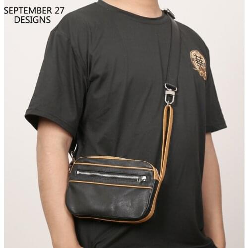 Small Messenger Bags Unisex Genuine Leather Luxury Handmade Casual Shoulder Crossbody Handle Bag Travel Mini Storage Satchels