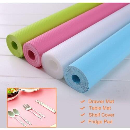5 Colors Reusable Drawer Mat Waterproof Moisture-proof Drawer Pad Table Pad Paper Shelf Cover Dining Room Kitchen Supplies