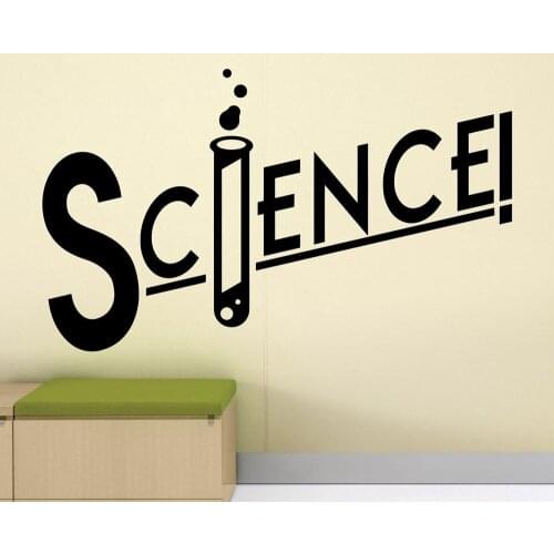 Science Wall Decal Words Sign Education School Classroom Chemistry Laboratory Interior Decor Art Door Window Vinyl Sticker Q841