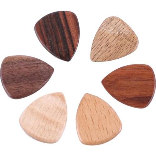 Picks Thin Portable Wooden Acoustic Guitar Pick for Musical Instruments медиатор electric guitar