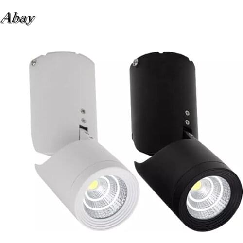 Dimmable Rotating LED Downlights 9W12W15W COB LED Ceiling Spot Lights AC110V-220V LED Wall Lamp Warm Cold White Indoor Lighting