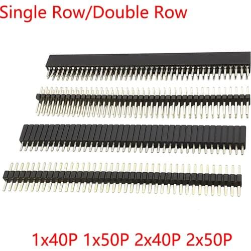 1//2/5Pair 1.27 mm 1.27 Single Row/Double Row Female & Male Pin Header PCB Board Connector 1*40Pin 1*50Pin 2*40Pin 2*50Pin