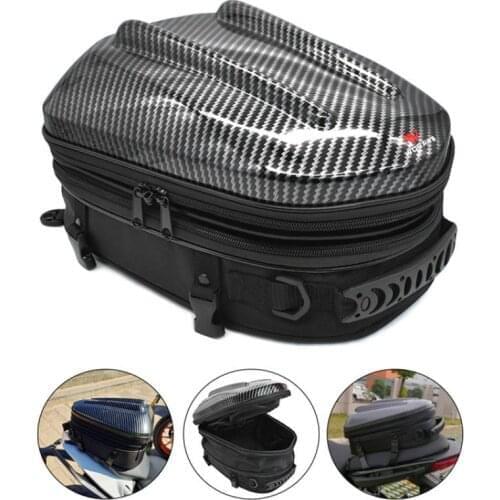 Wosawe Motocross Travel Tail Bag Waterproof Motor Vehicle Tail Bag Hard Shell Shoulder Bag Waterproof Backpack