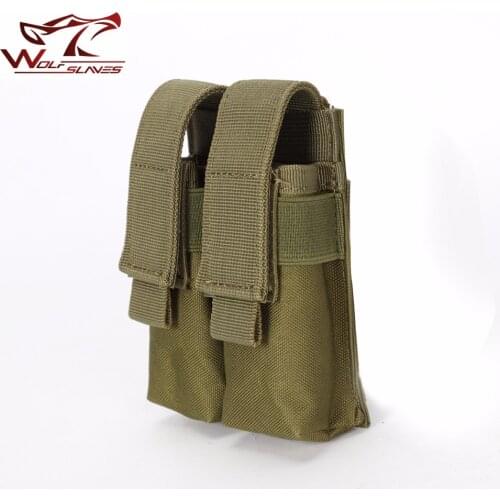Airsoft Magazine Pouch MOLLE Double Magazine Holder 1000D Nylon Pistol Bag for Hunting Accessories Molle Clip Bag Pouches