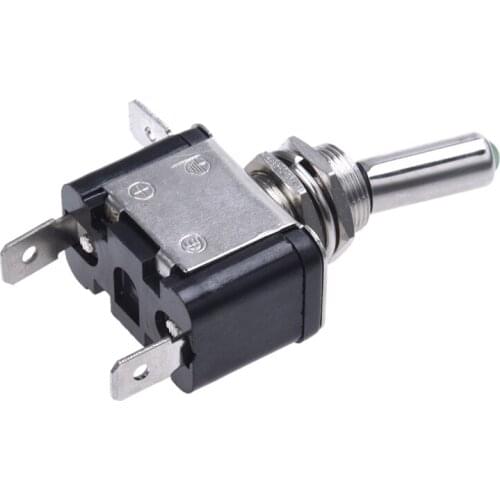 Green LED Metal 12V Car Gearshift Toggle Switch Black CNIM Hot