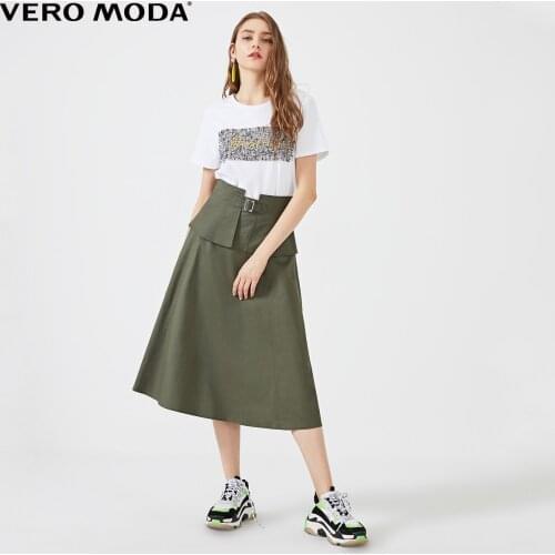 Vero Moda Womens Wide Waistband Decorated Midi A-Line Skirt | 319316523