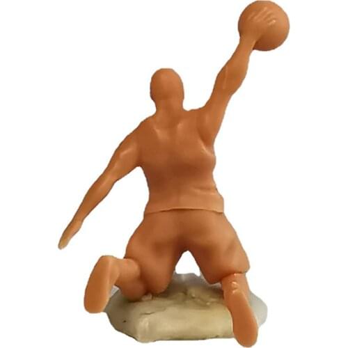 1:64 Resin Miniature Model Basketball Player Doll Scene Creative Photo Props