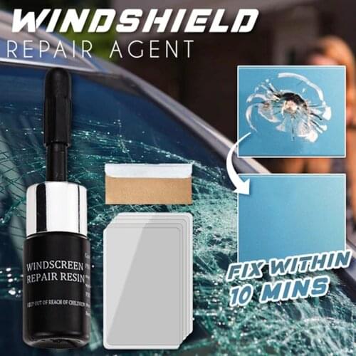 1pc Windshield Repair Agent with Scraper 5 x Films Auto Glass Nano Repair Fluid Car Window Glass Crack Chip Repair Tool 3ml
